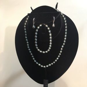 NWT HONORA 3PC SET SILVER FRESHWATER PEARLS